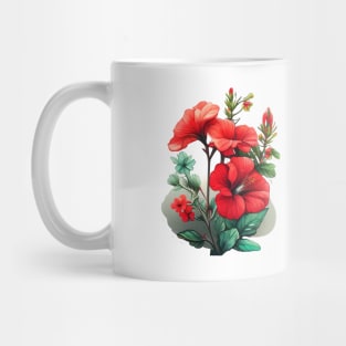 Red Flowers Mug